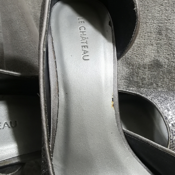 Le Chateau Peep Toe Glitter Heel - Picture 2 of 3